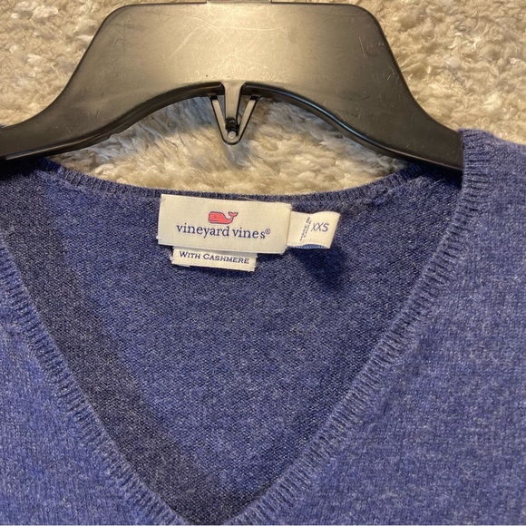 VINEYARD VINES WOMEN XXS BLUE WOOL CASHMERE BLEND KNIT PULLOVER TUNIC SWEATER - Picture 3 of 8